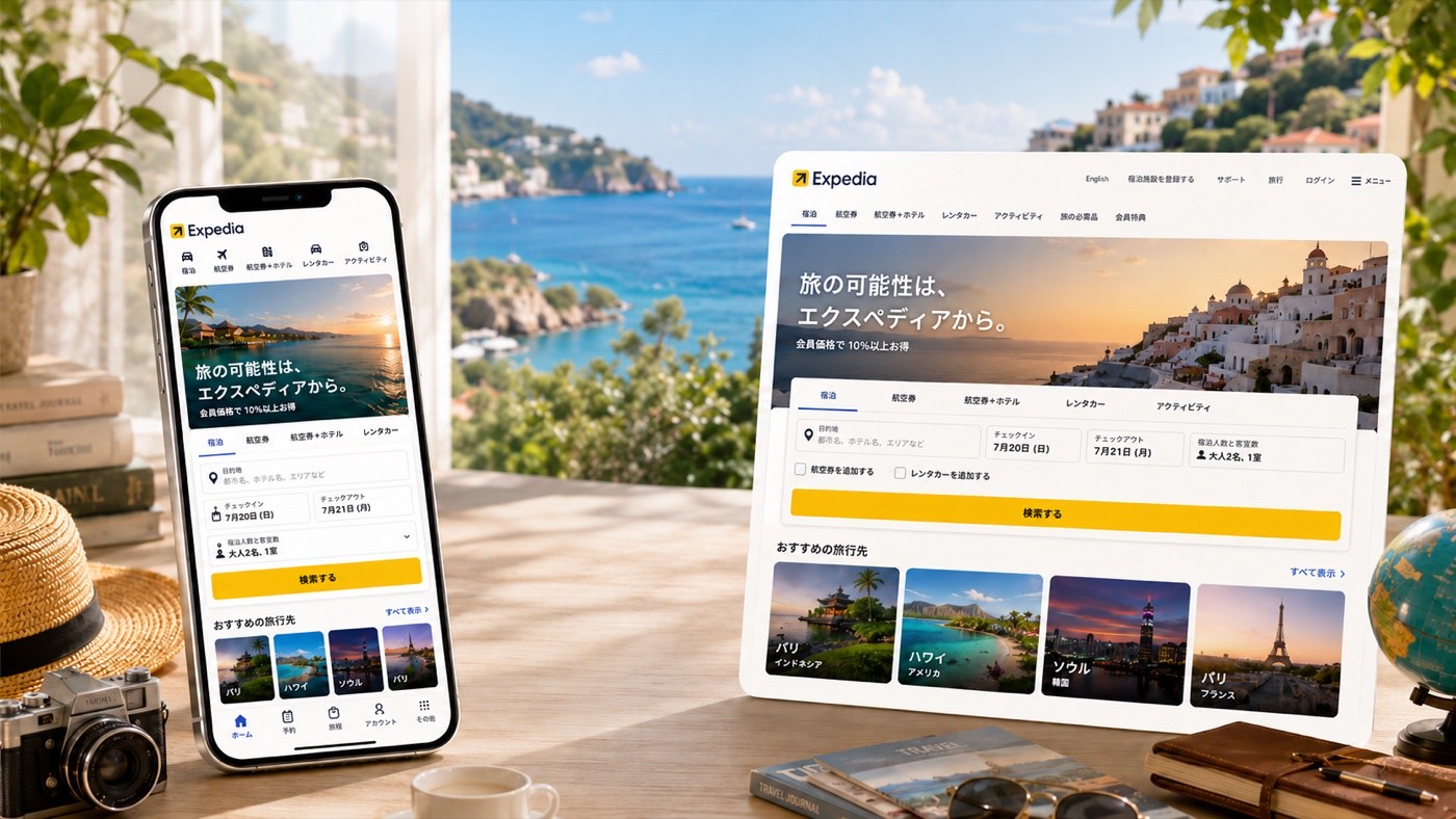 Expediaのクーポン・セール攻略イメージ