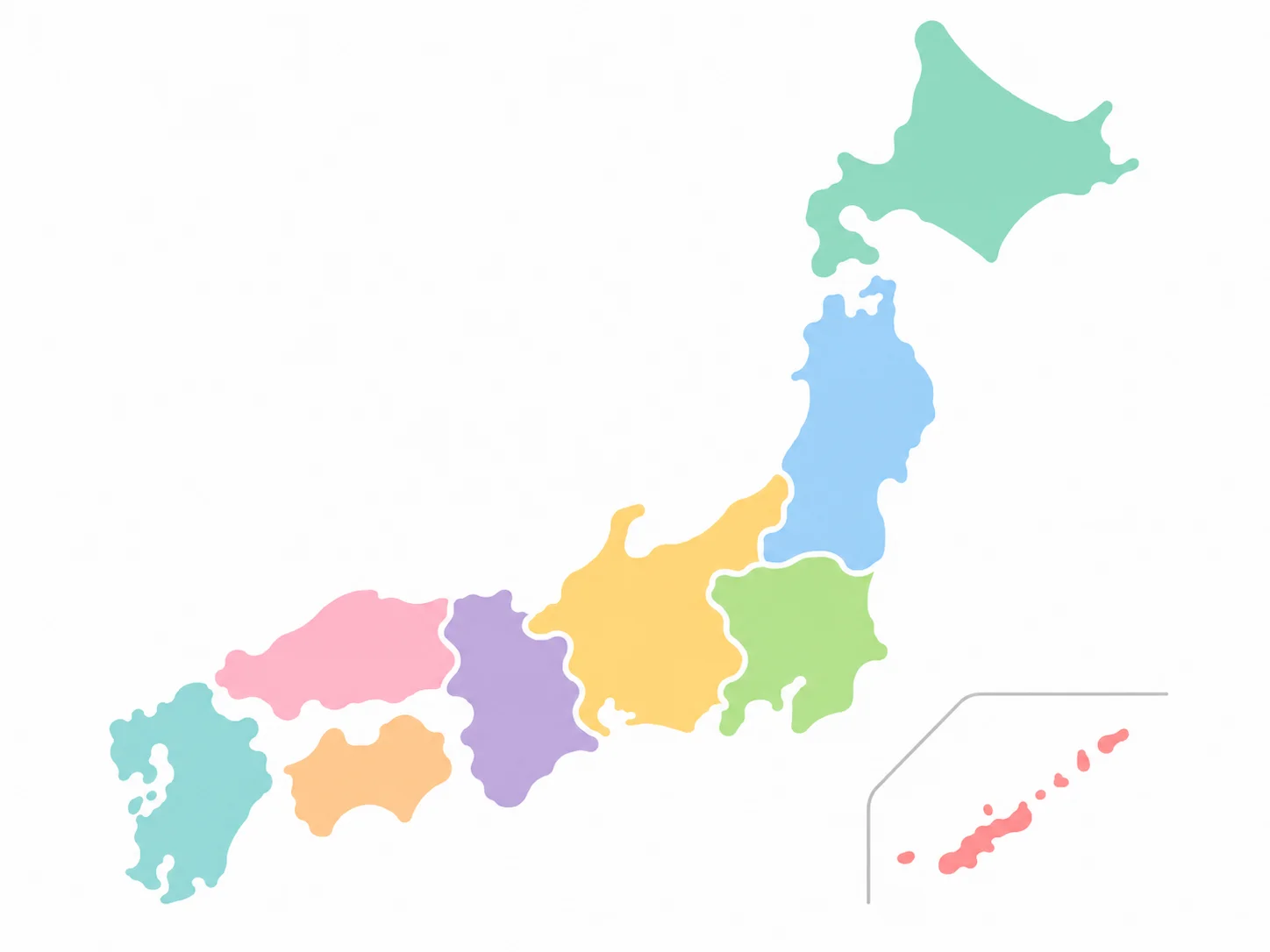 日本地図 9エリア別ふるさと納税返礼品ナビ